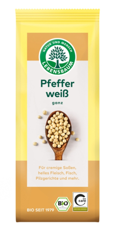 (MHD: 08.24) Pfeffer weiß ganz, BIO, Lebensbaum, 50g