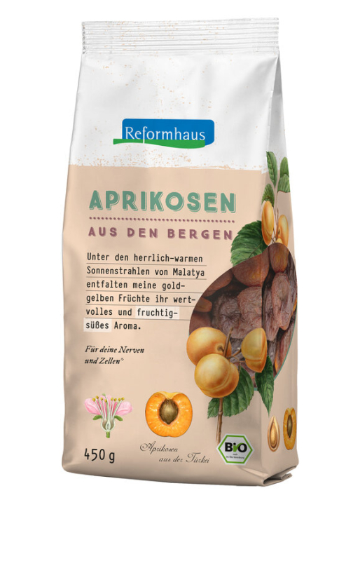 Aprikosen, ganz, süß, groß, BIO, Reformhaus, 450 g