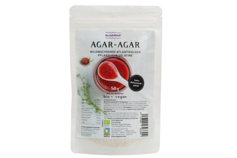 Agar Agar Flocken, BIO, Algamar, 50g