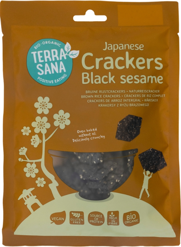 Naturreiscracker mit schwarzem Sesam, BIO, TerraSana, 60g