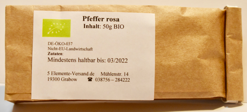 Rosa Pfeffer, BIO, Selbstabfüllung, 50g